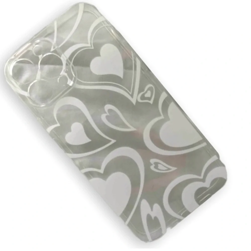 New Heart Pattern Clear Phone Case iPhone 12 Pro